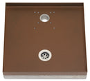 Base Portaciottolo per Fontane 40x40x8 cm in Metallo con Base in Cemento Belfer 42/BSE/10 Ruggine