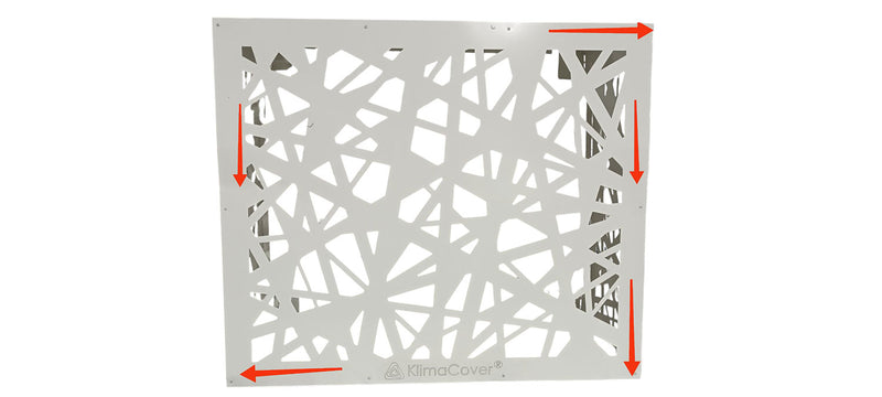 Copri Condizionatore 96x52x82 cm in Alluminio Glam L Bianco Seconda Scelta