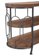 Porta Tv New Mexico 121x40x61,5 cm in Ferro e MDF Marrone e Grigio
