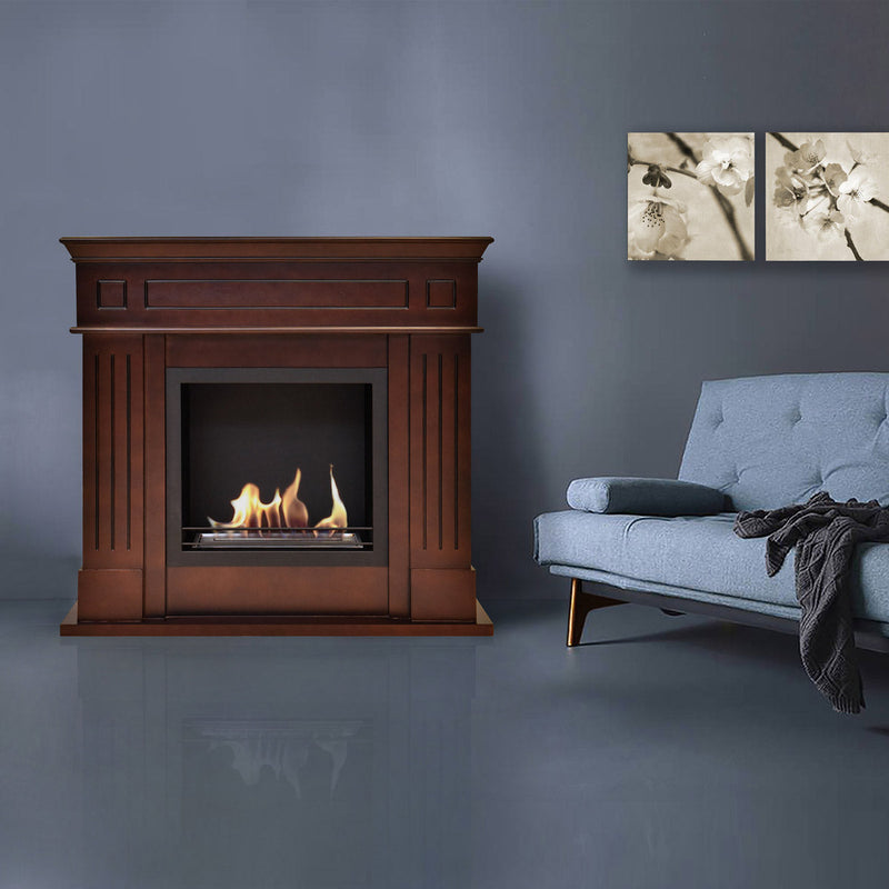 Camino a Bioetanolo da Pavimento 110x102x37 cm Dalya Noce