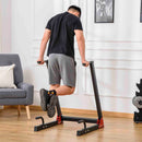 Stazione Fitness Dip Station 83x72x98 cm in Acciaio Rosso e Nero