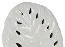 Vaso foglia bianco traforato cm 39x14,5xh48,5