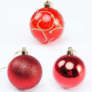 Addobbi per Albero di Natale 102 Pezzi Rosso Palline Calze Stelle Pigne Natalizie