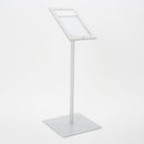 Espositore a Leggio con Piantana 29x47,7x2,3 cm in Alluminio Porta Menù Silver