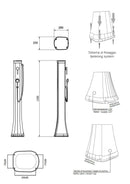 Mini Doccia Solare da Giardino Lavapiedi Miscelatore e Doccetta Mobile Arkema Happy Go Viola