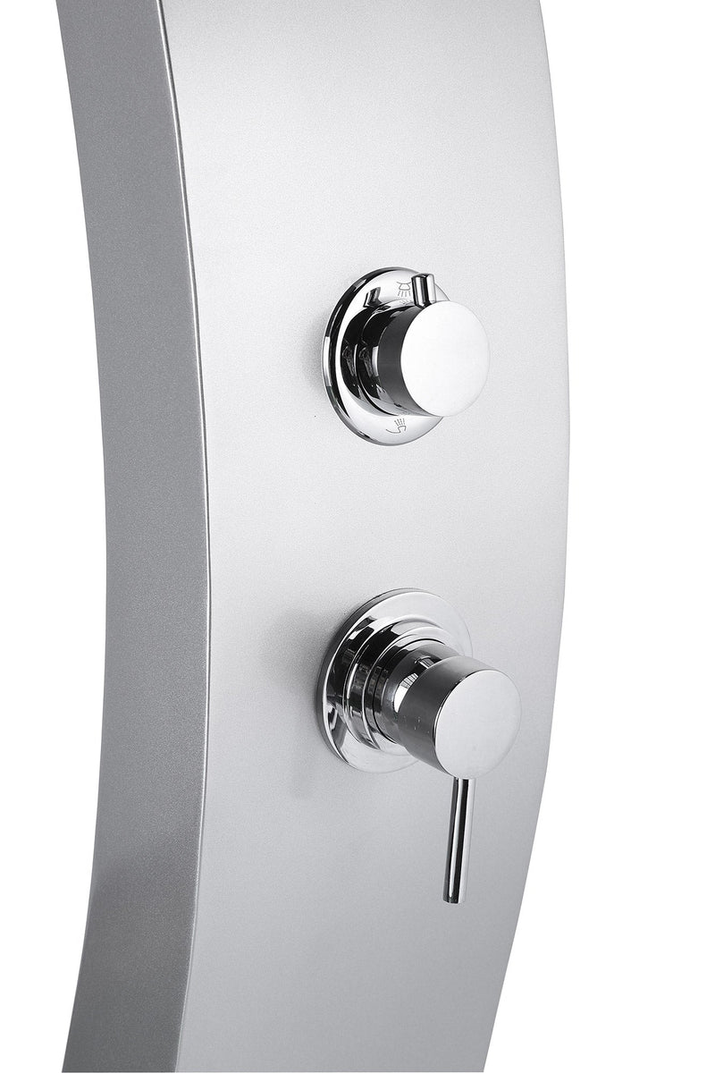 Doccia da Esterno Giardino Miscelatore e Lavapiedi Grigio Metallizzato