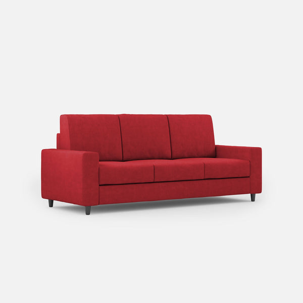 sconto Divano 3 Posti 208x85x85 cm Sakar in Tessuto Rosso