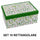 Lot de 10 cartons feuilles rectangulaires vert blanc