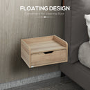 Set 2 Comodini Sospesi 40x30x19,5 cm in Truciolato Naturale