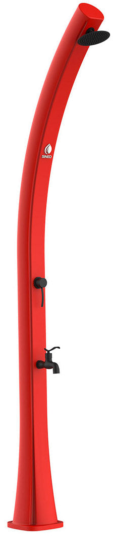 sconto Douche Solaire Jardin 22L Sined Sole Mitigeur Rouge et Lave pieds