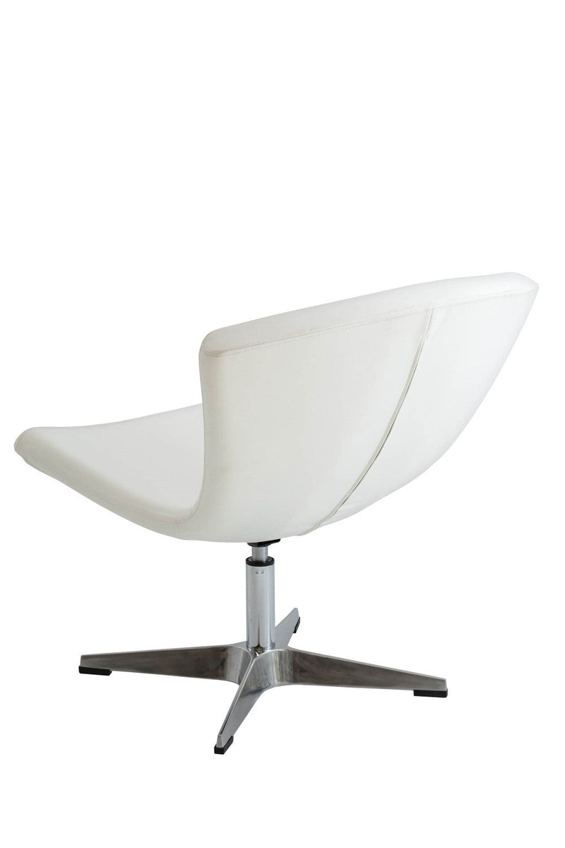 Poltrona in Metallo 64x78x76cm TFT Swing Bianca Cromata