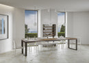 Tavolo Allungabile 140-400x90x77 cm Tecno Noce Telaio Antracite 
