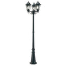 Lampada Palo per Giardino Alto Tre Luci Colore Nero per Esterno Linea Esagonale Sovil