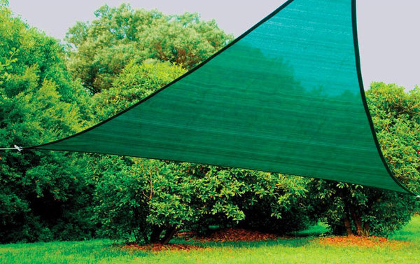 Auvent Voile d'Ombrage Triangulaire 5x5x5m en Polyéthylène Vert sconto