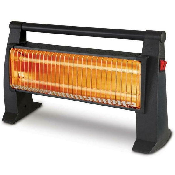 Stufa Riscaldatore Portatile al Quarzo 1200W con Riscaldatore Infrarossi e Interrutore Nero sconto