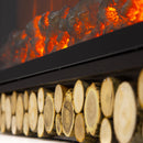 Camino Elettrico da Pavimento 63x150x30 cm Effetto Fiamma 1500W Rio & Tanzania Bianco