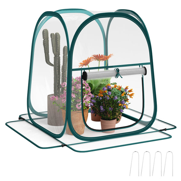 acquista Mini Serra Pop Up 70x70x80 cm Pieghevole in Acciaio e Plastica