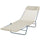 Lit de bronzage pliable inclinable en acier crème
