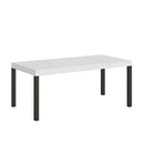  Tavolo Allungabile 200-460x90x77 cm Everyday Premium Bianco Frassino Gambe Antracite