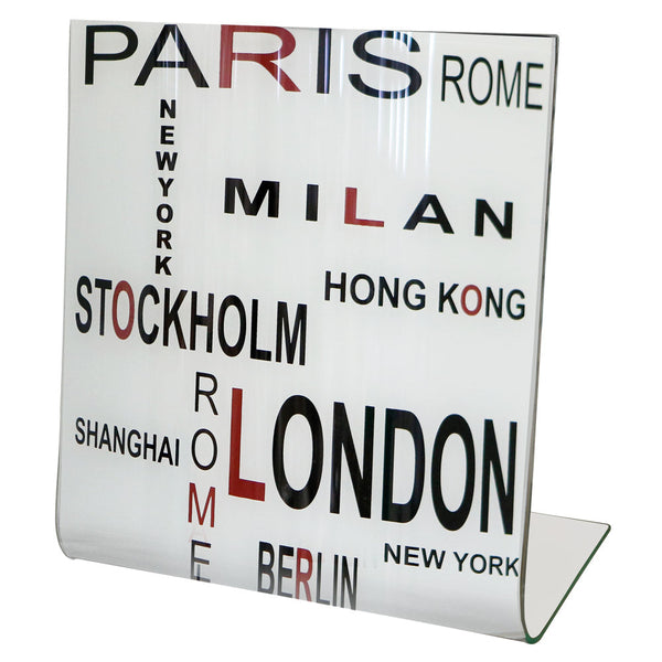 prezzo Lampe 1xE14 Cadre Verre Blanc Plaque Capitals E-Energy Capitals
