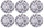Set de 6 Assiettes à Fruits Ø19x2 cm en Porcelaine et Grès VdE Tivoli 1996 Rose Baroque