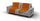 Housse de siège de canapé matelassée en microfibre double face orange/jaune