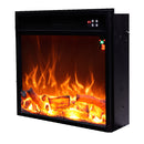 Inserto Camino Elettrico da Pavimento 49,5x60x15 cm 1500W Effetto Fiamma  Vulcano Nero