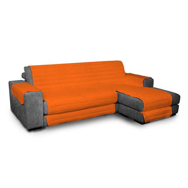 Housse de canapé matelassée en microfibre avec péninsule droite orange online