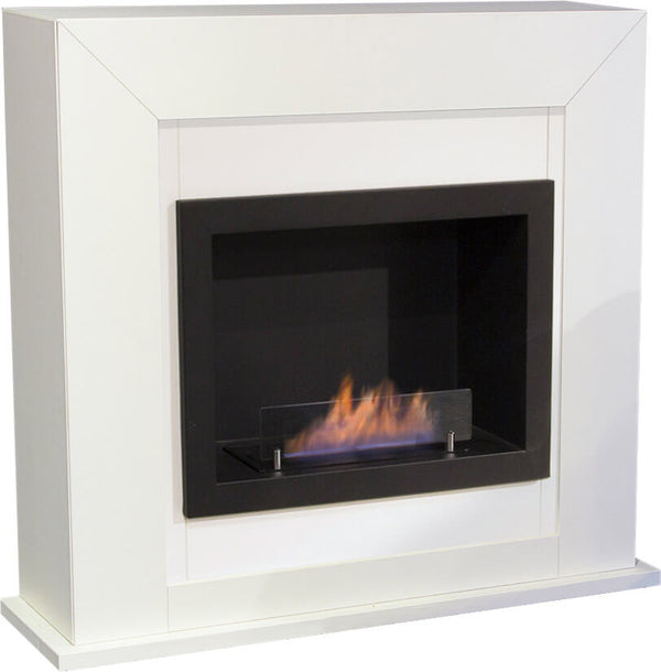 Cheminée Bioéthanol au Sol 98x91 cm Ruby Fires Adra Riano Blanc prezzo