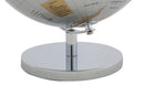 Mappamondo Argento New Ø25x34 cm Metallo e Plastica Ruggine e Argento