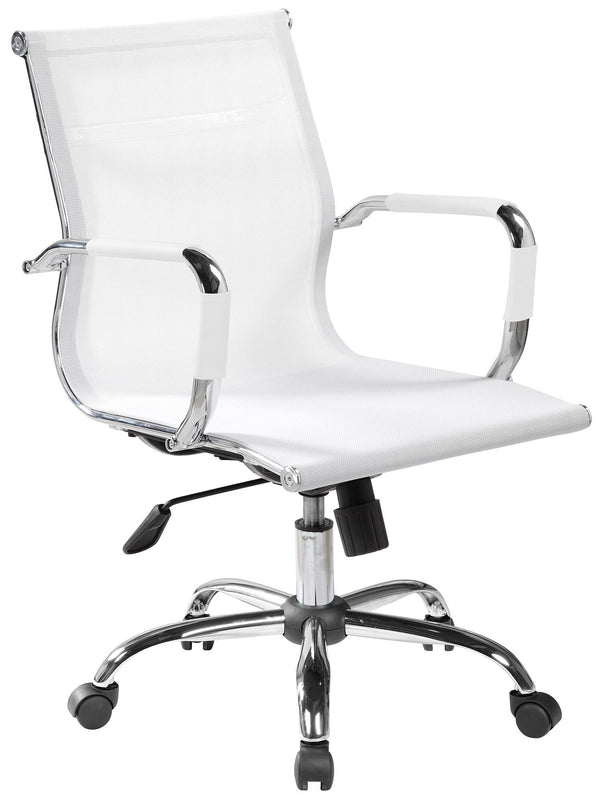 sconto Chaise de bureau exécutif en maille blanche Tosini Dallas