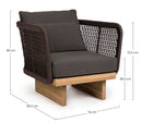 Poltrona 76x83,5x80h cm con Cuscini Xylia Dark 