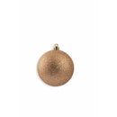 Set 16 Palle di Natale Ø8 cm in Plastica con Borsa Rame