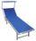 Bain de soleil de jardin en aluminium avec auvent Blue Morel