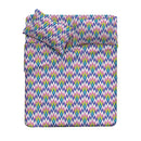 Set lenzuola stampa sopra Sotto e Federe Zigzag
