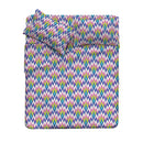 Set lenzuola stampa sopra Sotto e Federe Zigzag