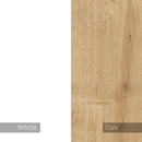 Scrivania 140x75x60 cm in MDF Labirent Rovere e Bianco