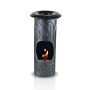 Camino a Bioetanolo da Tavolo in Ceramica 19x60 cm Ferazzoli Tondo Piombo