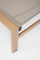 Lettino Prendisole da Esterno 74x200x98-32h cm Schienale a 4 Posizioni in Alluminio e Textilene Skipper Naturale 