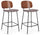 Lot de 2 tabourets 43,5x52,5x93,5 cm Sienna en tissu gris