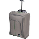 Trolley Cabina Morbido Bagaglio a Mano 35x20x50 cm con Maniglia Telescopica Grigio      
