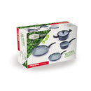 Batteria di Pentole 5 Pezzi Antiaderente Induzione in Alluminio Moneta Aria Finegres