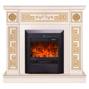 Camino Elettrico da Pavimento 102x110x30 cm Effetto Fiamma 2000W Versailles & Cristina Avorio