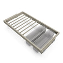 Kit 7 Aste Pantaloni e 2 Vassoi per Armadio 900 mm in Acciaio Emuca Grigio Pietra