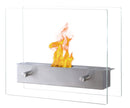 Camino a Bioetanolo da Tavolo 35x12 cm Qlima FFB106 Acciaio
