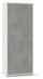 Armoire 2 Portes 71x182x41 cm Blanc Oxyde/Ciment