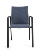 Set 4 Sedie da Giardino 55,5x60x83h cm con Braccioli Odeon Antracite Denim 