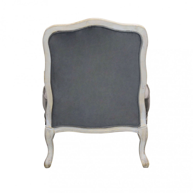 Poltrona Christy in Velluto Taupe 64x72x92 h cm in Legno Tortora