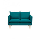 Divano 2 Posti Florin 130x84x51 h cm in Tessuto Azzurro