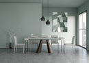 Consolle Allungabile in Legno e Ferro H77x40x90/300cm Diamante Bianco Frassino Orso Classica